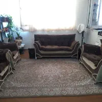 فروش مبلبان ۷ نفر یک عدد میز ال سی دی و بوفه