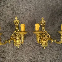 جفت دیوارکوب برنز ایتالیا