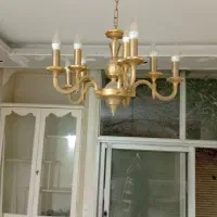 لوستر برنجی شش شاخه