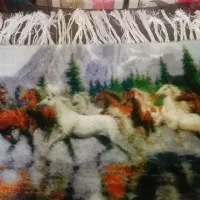 نقشه ی اسب های خروشان|تابلو فرش|تبریز, |دیوار