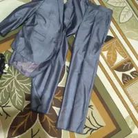کت و شلوار طوسی دو دکمه نو