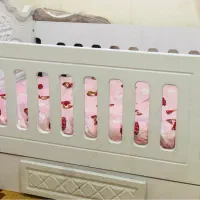 تخت خواب نوزادی تا ۶سال تمیز همراه باتشک