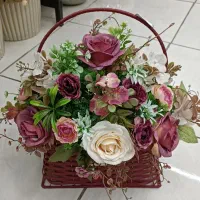 باکس گل مصنوعی سبد حصیری|گل مصنوعی|تبریز, |دیوار