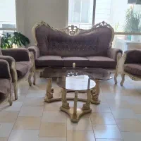 فروش مبل استیل ۹نفره چوبی ،بوفه،تختخواب تک‌نفره