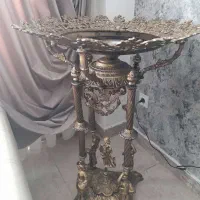 بوفه چوبی و جامیوه فلزی گالوانیزه طلایی|بوفه، ویترین، کنسول|محمودآباد, |دیوار