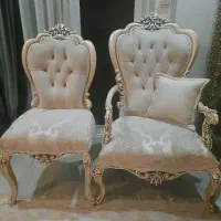 مبل استیل به همراه میز نهارخوری چوب راش واقعی