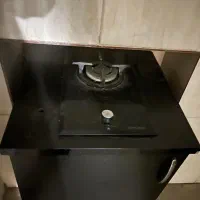 اجاق گاز رومیزی تک شعله همراه کابینت