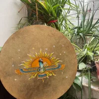 نقاشی روی دف براساس طرح دلخواه شما