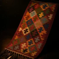 گلیم دستباف پشمی زیبا