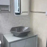 روشویی کابینتی گریژ ۴۰×۶۰ ترکیب خاصِ طوسی و کرم