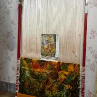 تابلو با چله ی ابریشم