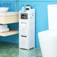 استند شلف ایستاده جای سطل و دستمال حمام توالت ضدآب|لوازم حمام|مشهد, کوشش|دیوار