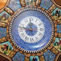 ساعت دیواری خاتم کاری آکبند و شکلات خوری
