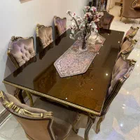 مبلمان استیل ۹ نفره و ناهارخوری ۸ نفره و ویترین|مبلمان خانگی و میز عسلی|کرج, اتحاد|دیوار