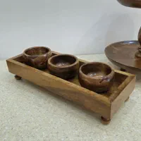 اردور سه کاسه چوبی