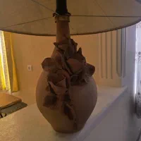 آباژور سفالی با تزئینات گل|چراغ خواب و آباژور|تهران, ستارخان|دیوار
