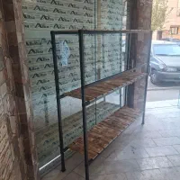 استند قفسه بندی شده و میز|کتابخانه، شلف، قفسه‌های دیواری|پاکدشت, پاکدشت (مامازند)|دیوار