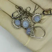 نیم ست عقیق آبی