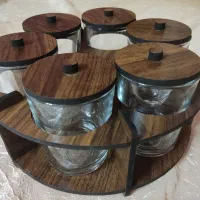 جا ادویه با استند چوبی