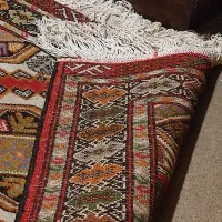 قالیچه۴متری ترکمنی قدیمی سالم ومرتب و تمیز و انتیک|گلیم، جاجیم، گبه|گرگان, |دیوار