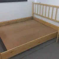 تخت دو نفره ۲۰۰×۱۸۰ (تمام چوب)|تخت و سرویس خواب|ساری, |دیوار