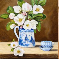 نقاشی رنگ روغن پینترستی سایز 25 در 25