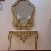 آینه کنسول ساعت برنجی اصل|بوفه، ویترین، کنسول|تهران, آهنگ|دیوار