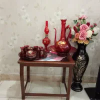 ظروف شاه‌عباسی قرمز رنگ