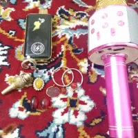 گردنی‌نقره زنانه وگوشواره وپلاک عقیق