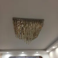 لوستربدنه فلزی شاخه کریستالی|لوستر و چراغ آویز|قدس, |دیوار