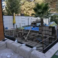 فونداسیون استخر  قالب بندی آرماتوربندی