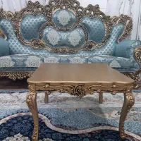 مبلمان ۹ نفره سلطنتی، پارچه ژاکارد آبی|مبلمان خانگی و میز عسلی|زاهدان, |دیوار