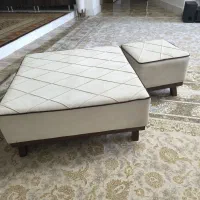 میز عسلی پا مبلی پارچه و چوب|مبلمان خانگی و میز عسلی|فیروزآباد (فارس), |دیوار