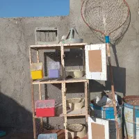 جفتگاه یا  چخ طوری. قفس سه طبقه با لوازم کامل