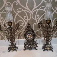 آینه شمعدان و ساعت برنز اصل|مبلمان خانگی و میز عسلی|بروجرد, |دیوار