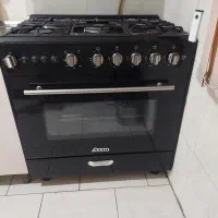 اجاق گاز فر دار پنج شعله درحد نو