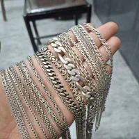 انواع زنجیر و دستبند نقره خارجی