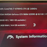لپتاپ asus gl502vy 980ti 8gb|رایانه همراه|کرج, گوهردشت|دیوار