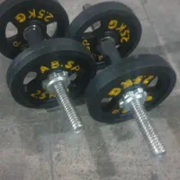 وزنه صفحه دسته دمبل هالتر سوراخ ۳ سانت ۱۰ کیلویی