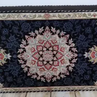 یک جفت پشتی گل برجسته سرمه ای سالم