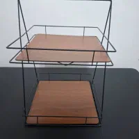 استند فلزی مربع کف چوبی