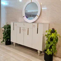 آینه و کنسول مدل رومی تنوع رنگ قهوه ای گرونتر|بوفه، ویترین، کنسول|مشهد, خواجه ربیع|دیوار