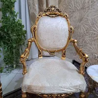 مبل ۷نفره استیل همراه با جلو مبلی و عسلی برنز|مبلمان خانگی و میز عسلی|تهران, خانیآباد|دیوار