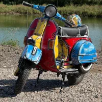 وسپا px200 ایتالیایی کلاسیک، کاستوم و بازسازی کامل