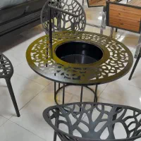 اتشدان گازی هیزمی میز آتشگاه آتشکده مدل cnc