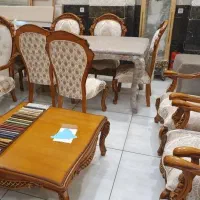 ست مبلمان سلطنتی فرانسوی ۹ نفره و غذاخوری ۶ نفره|مبلمان خانگی و میز عسلی|تهران, شهرک پاسداران|دیوار