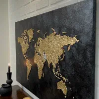 تابلوی جهان برجسته با ایران برجسته‌ی مجزا|تابلو، نقاشی، عکس|تهران, شهرک غرب|دیوار