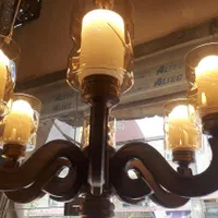 لوستر چوبی مدل اسپانیش|لوستر و چراغ آویز|کرج, شاهین‌ویلا|دیوار