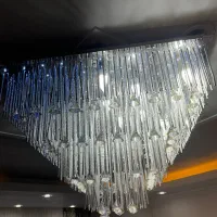 لوستر ۲۴لامپه تمام کریستال شیشه ای  ۳حالته|لوستر و چراغ آویز|تهران, مهران|دیوار