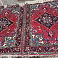 نقدواقساط یک جفت قالیچه دستبافت نو اطراف هریس|فرش|تبریز, |دیوار